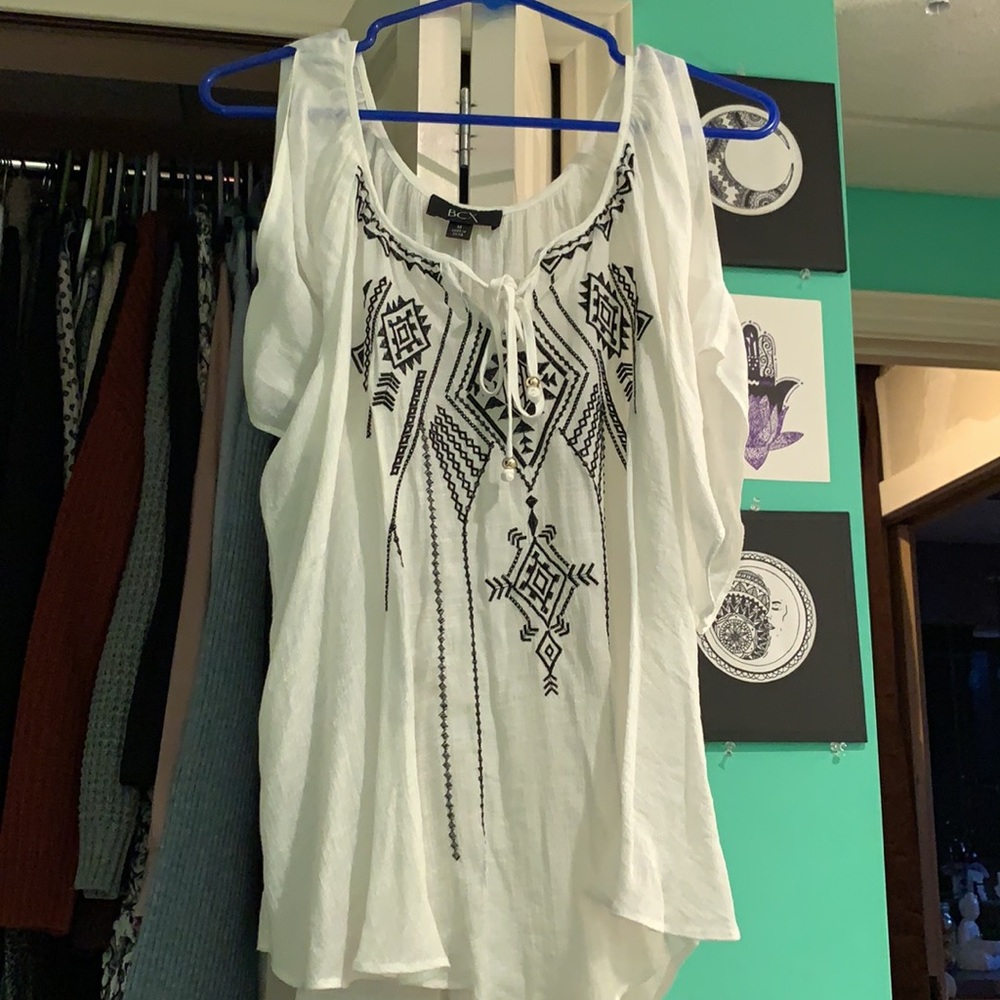 Flowy white top